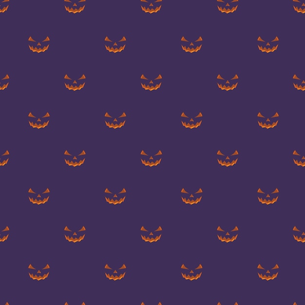 Vector halloween pumpkin pattern seamless