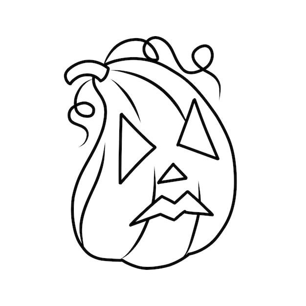 Scary face of Halloween pumpkin or ghost hand drawn on transparent  background PNG - Similar PNG