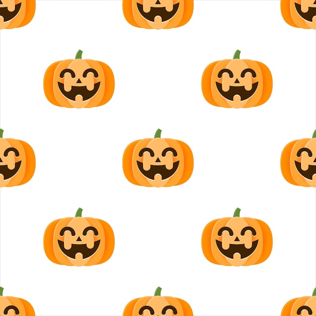 Halloween pumpkin seamless pattern background