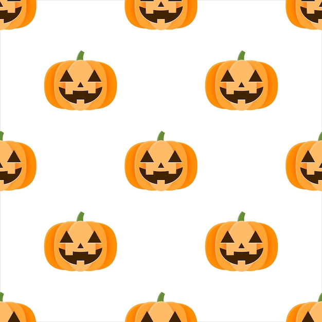 Halloween pumpkin seamless pattern background