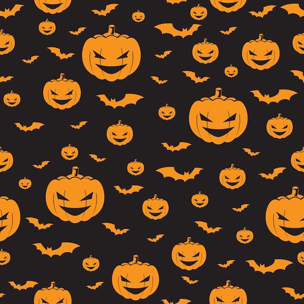 halloween pumpkin seamless pattern