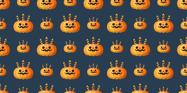 Halloween pumpkin seamless pattern.