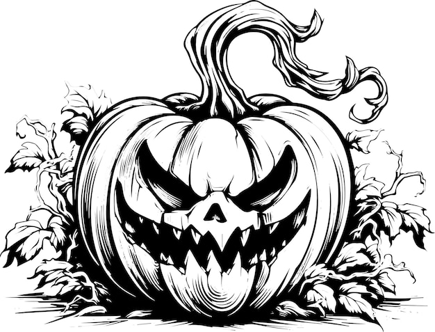 Halloween pumpkin sticker vector