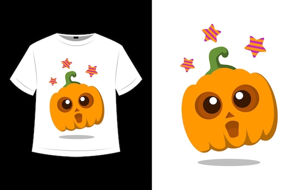 ハロウィンカボチャTシャツのデザイン