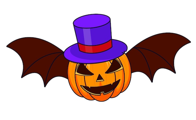 Halloween pumpkin vampire isolated the main symbol happy halloween holiday orange spooky pumpkin