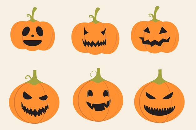 Vector halloween pumpkin vector collection