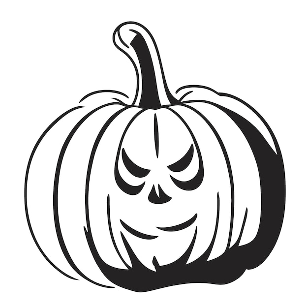 halloween pumpkin vector illustration doodle line art