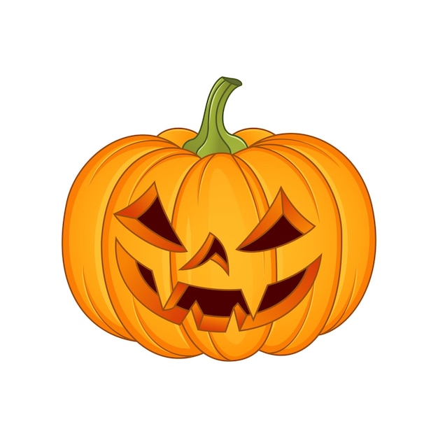 Halloween Pumpkin Vector Illustration isolated on white background - Halloween Pumpkin Carving