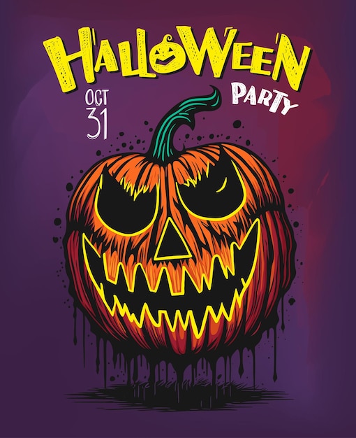 Halloween pumpkin vector illustration