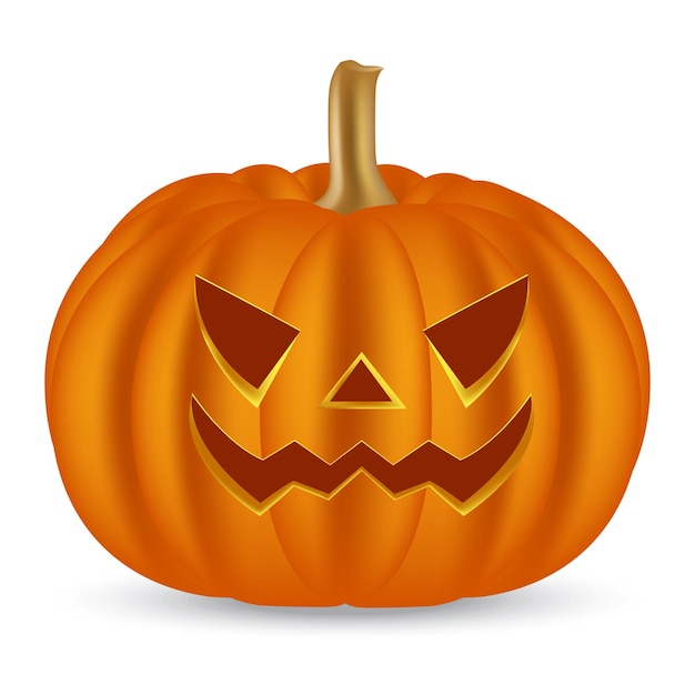 Halloween pumpkin on a white background Vector illustration