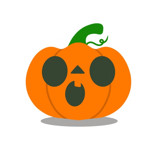 Vector halloween pumpkin with surprised design element for decoration vector illustration