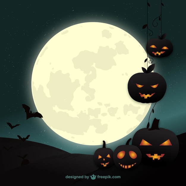 Halloween pumpkins background