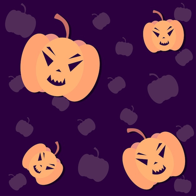 Halloween pumpkins ghostly vector graphic elements for halloween posters spooky creepy