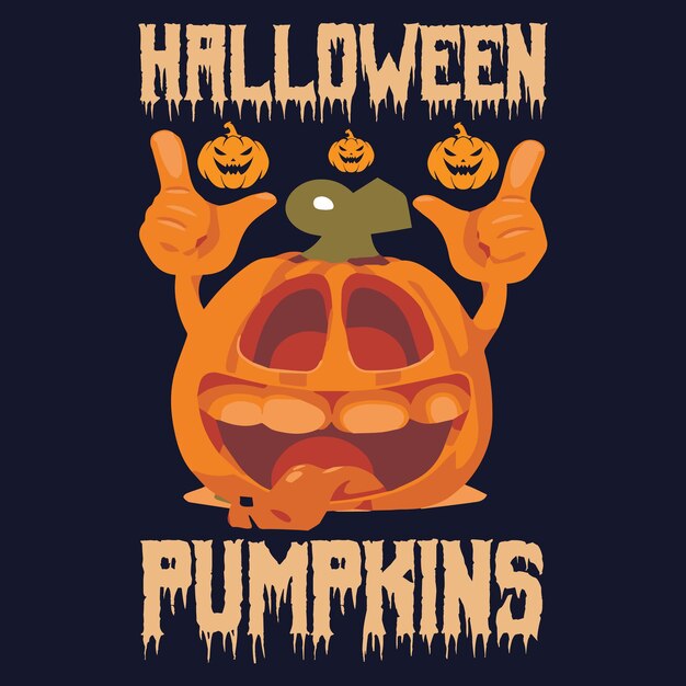 Halloween Pumpkins. Halloween t-shirt design.