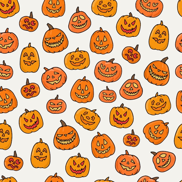 Modello senza cuciture di zucche di halloween