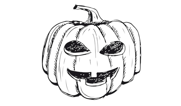 Halloween pumpkins set. hand drawn illustration.