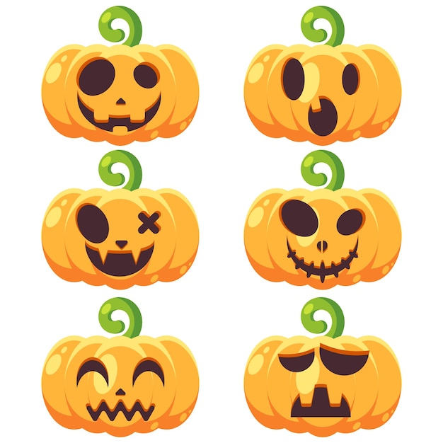 Vector halloween pumpkins