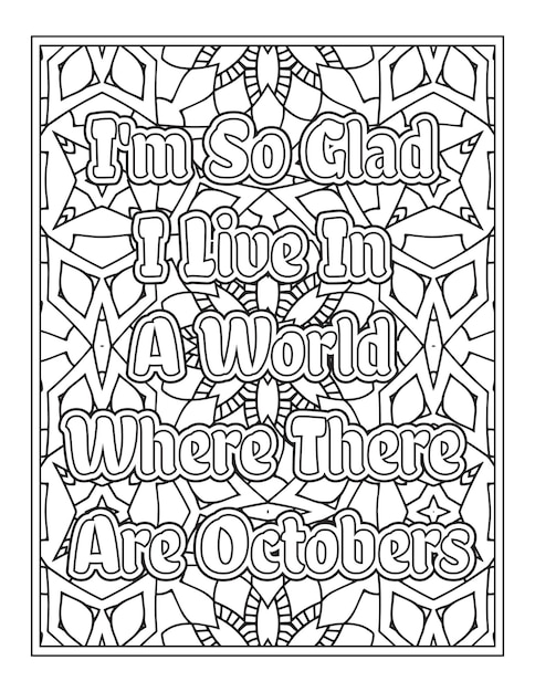 Halloween Quotes Coloring Book Pages