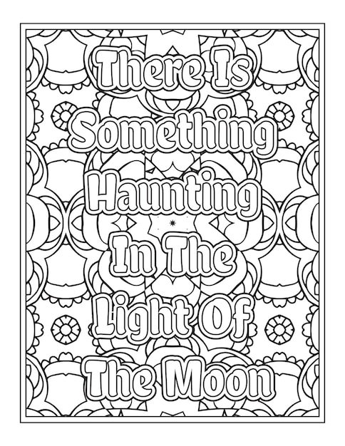 Halloween Quotes Coloring Book Pages