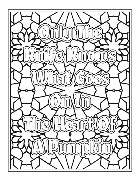 Halloween quotes coloring book pages