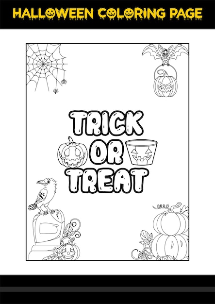 Halloween Quotes Coloring page Halloween coloring page for kids