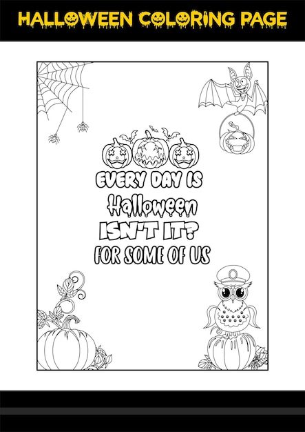 Citazioni di halloween pagina da colorare pagina da colorare di halloween per bambini