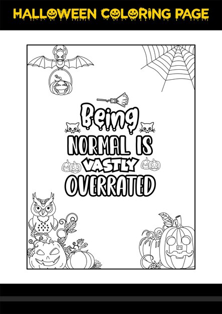 Citazioni di halloween pagina da colorare pagina da colorare di halloween per bambini