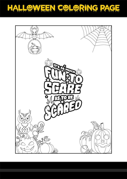 Halloween Quotes Coloring page Halloween coloring page for kids