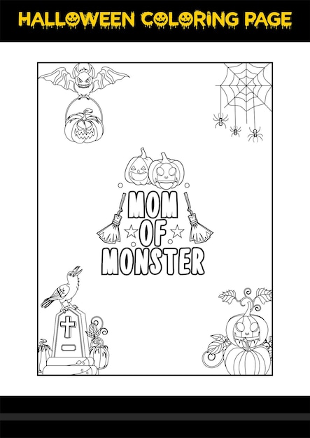 Halloween Quotes Coloring page Halloween coloring page for kids