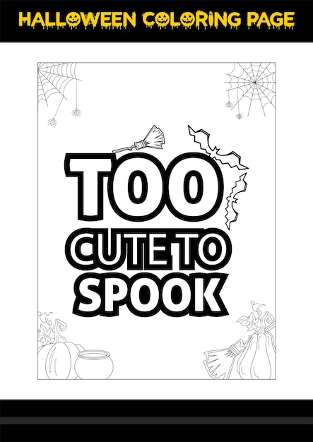 Halloween Quotes Coloring page Halloween coloring page for kids