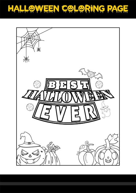 Vector halloween quotes kleurplaat halloween kleurplaat voor kinderen