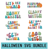 Halloween quotes svg design bundle