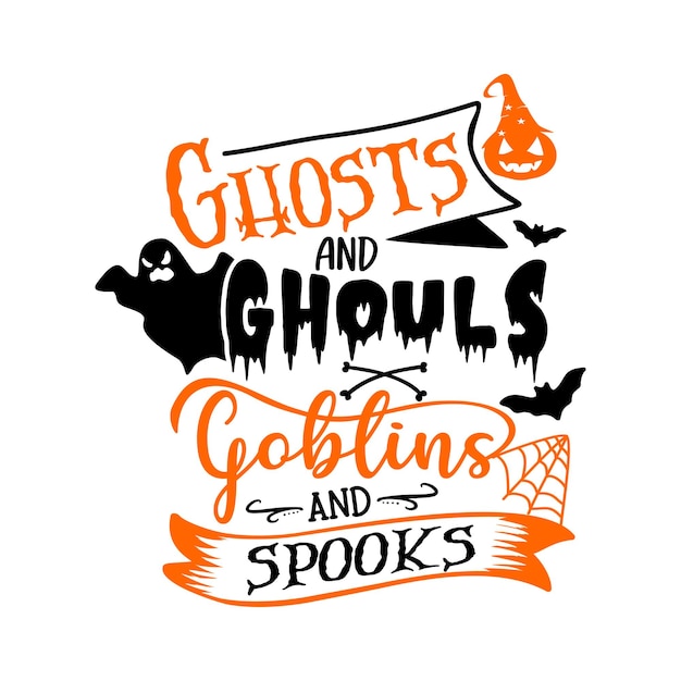 Vector halloween quotes svg design lettering