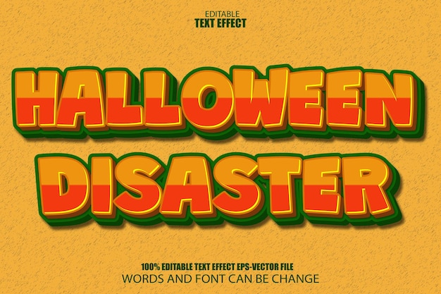 Halloween-ramp bewerkbaar teksteffect 3D Cartoon-stijl