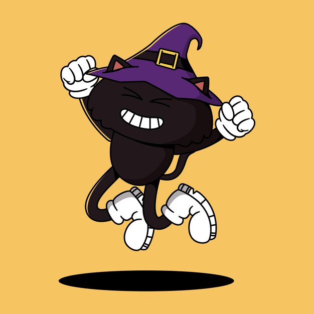 Vector halloween retro mascot character illustration