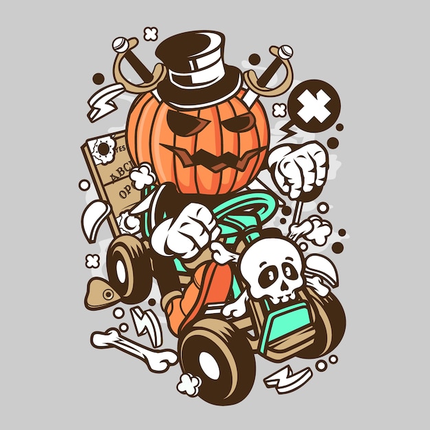 Halloween ride cartoon