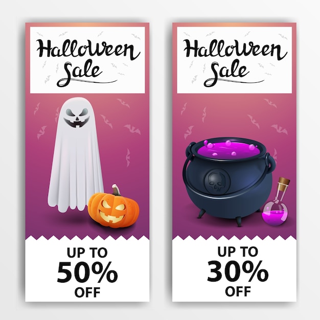 Halloween sale banners 