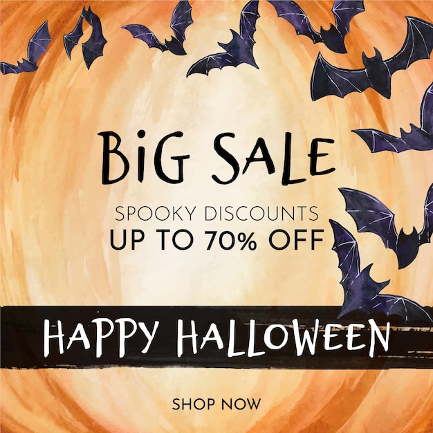 Halloween sale concept theme