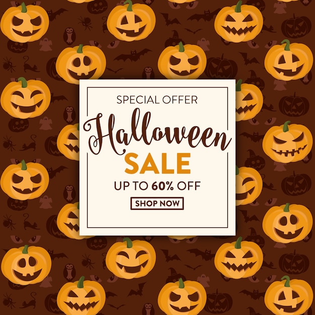 Vector halloween sale design