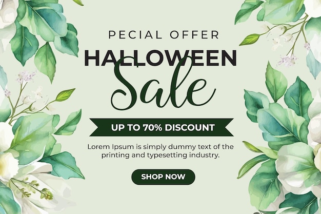 Halloween sale offer social media and poster background