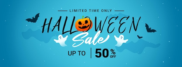 Halloween Sale promotion banner vector design