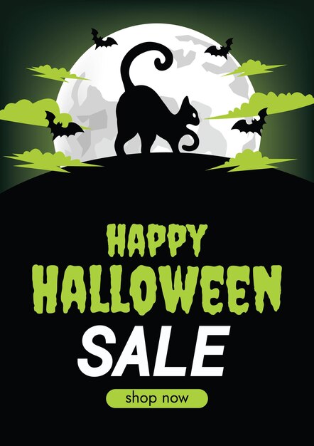 halloween sale promotion flyer design