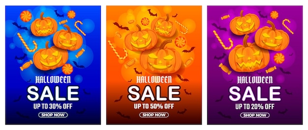 Vector halloween sale promotion happy halloween background for business promotion, banner, poster, feed