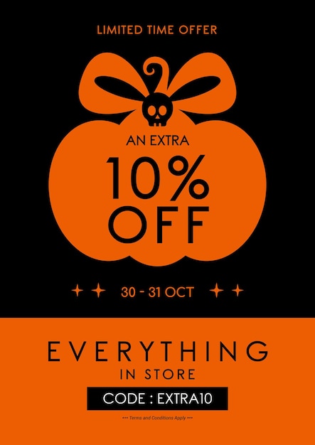 Promozione offerta a tempo limitato regalo zucca poster modello di vendita di halloween