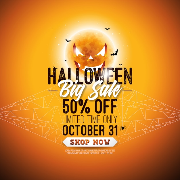 Halloween Sale vector illustration 