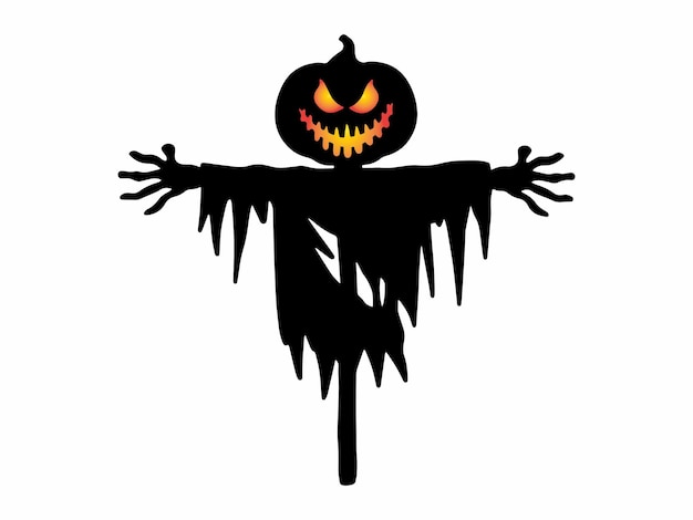 Halloween Scarecrow Silhouette illustration