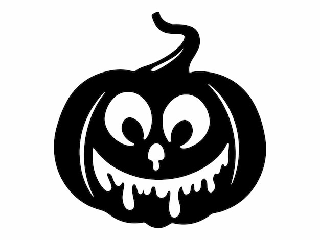 Halloween Scary Face Pumpkin Illustration