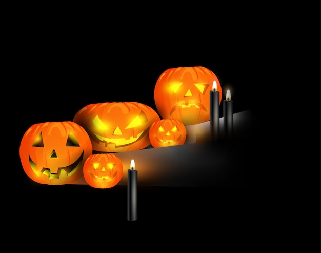 halloween scary pumkin scenary