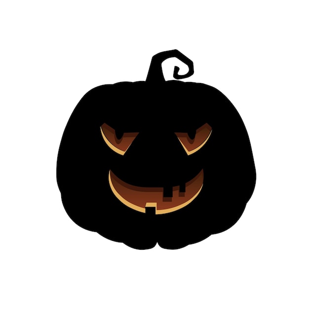 Halloween scary pumpkin Holiday cartoon concept