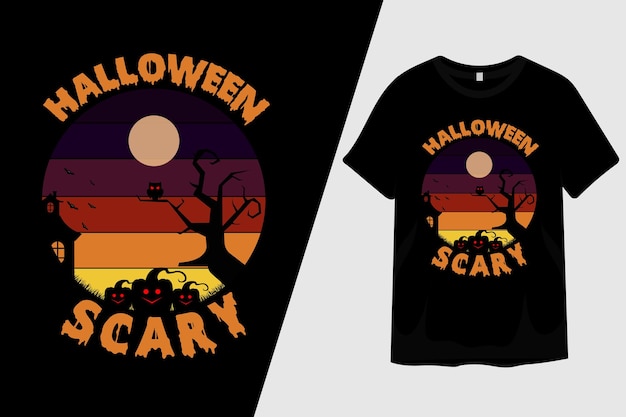 ハロウィン怖いTシャツのデザイン